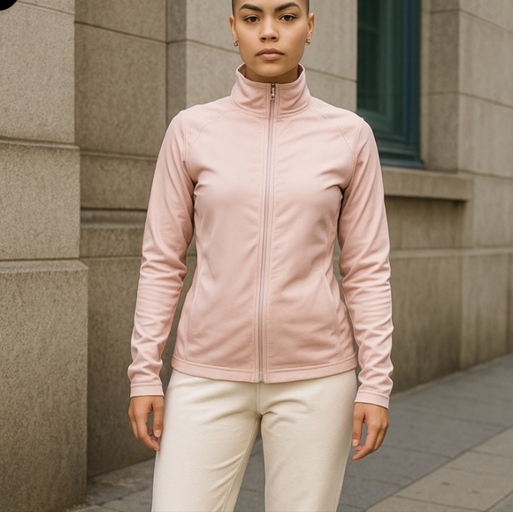 Active USA Work Light Pink Work Out Jacket - Picture 1 of 10